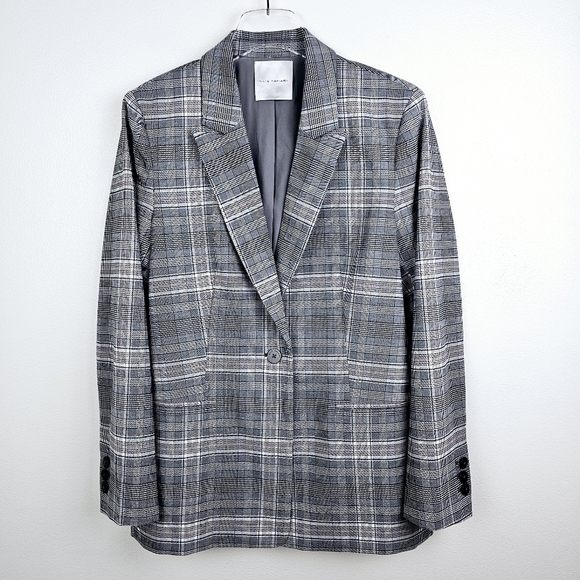 Elie Tahari Paige Plaid Tartan Blazer NWT size 14 - Picture 1 of 13